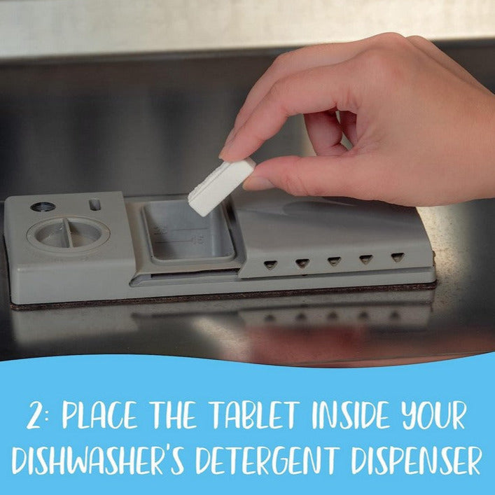 Tru Earth Dishwasher Detergent Tablets | Plastic-Free, Lab-Tested Dishwasher Packs | Super Concentrated and Easy to Use | 30 Tablets - Step 2 - Place the tablet inside your dishwasher's detergent dispenser