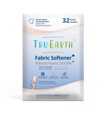 This 32 load pack of Fresh Linen scent booster eco strips fabric softener made in Canada by Tru Earth adds a pleasant scent to all your laundry while reducing wrinkles. 