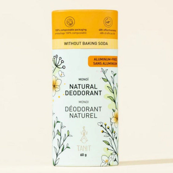 This Canadian made 60 g solid deodorant combines the power of magnesium hydroxide, probiotics, zinc ricinoleate, and botanical extracts to provide 48 hours of odour protection. The Monoi blend features Gardenia Tahitensis flower extract and comes in a 100% biodegradable and compostable cardboard tube.