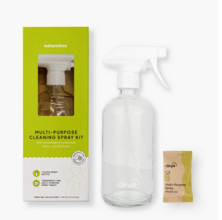 Just fill your Nature Bee Clean spray bottle with warm water, drop in your bergamot lime concentrate cleaner tablet, wait for the tablet to dissolve, then it is ready for use!