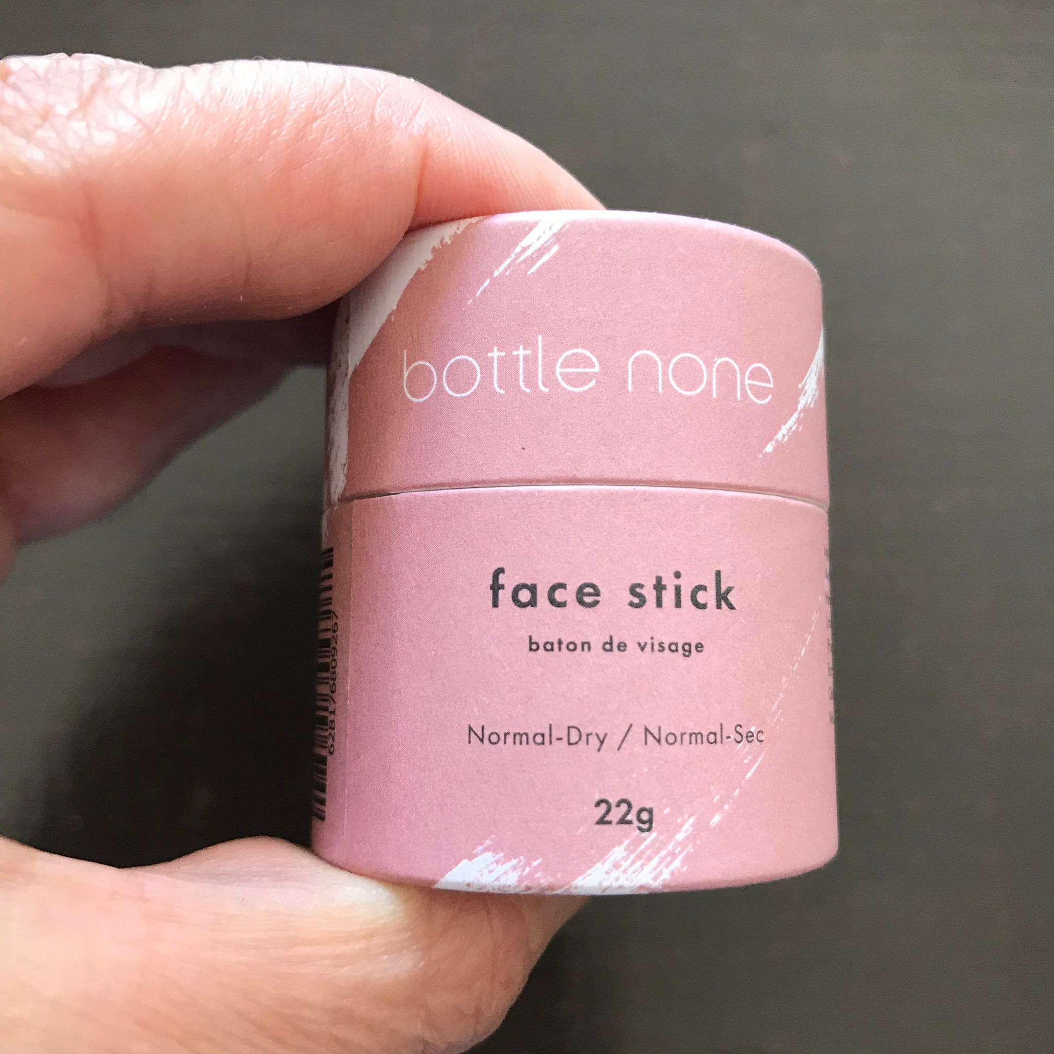 Canadian made eco friendly bottle none natural face stick 22 g for normal to dry skin in compostable tube 