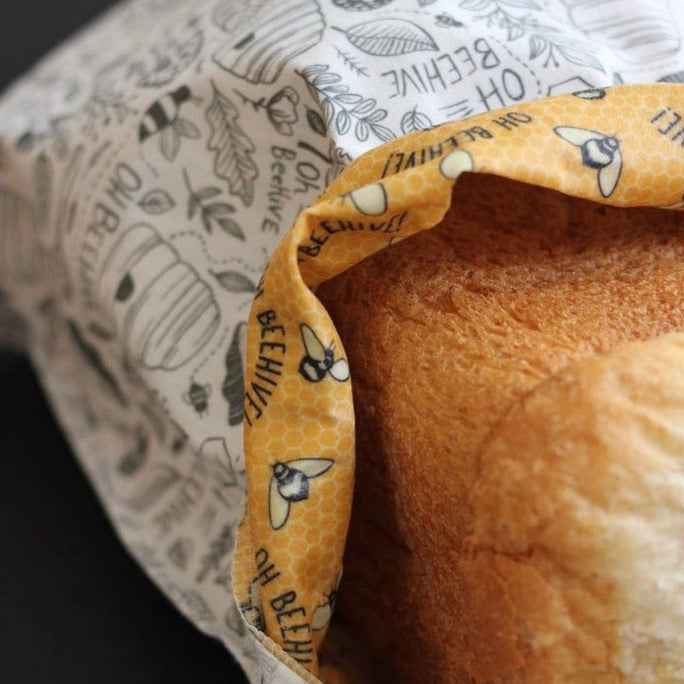 OBH vintage bread bag with bread in it