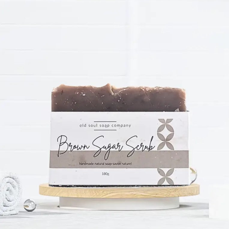 old soul soap company brown sugar scrub 6.5 oz soap bar