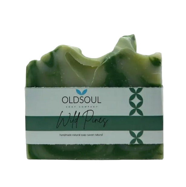 Wild Pines Artisan Soap by Old Soul Soap Company – Canadian-made handcrafted bar with fresh pine, eucalyptus, peppermint, and rosemary scent