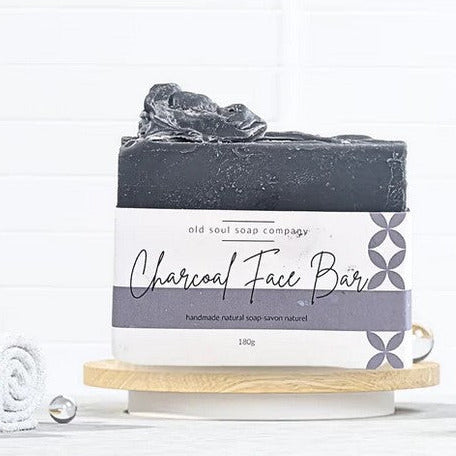 charcoal old soul soap company handcrafted natural facial soap made in Canada