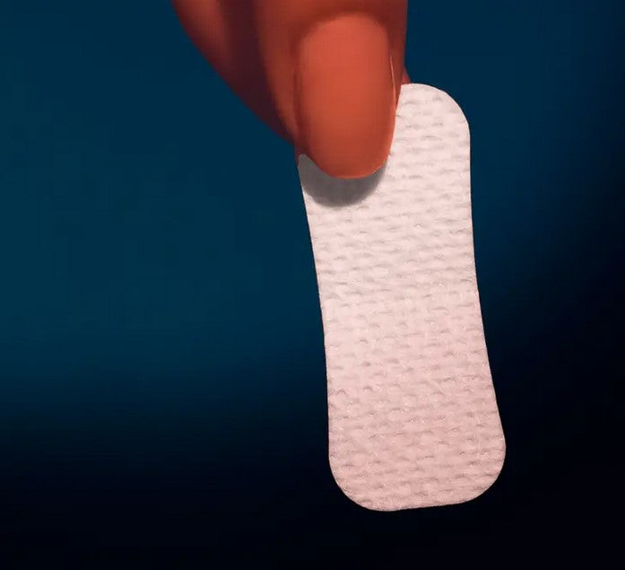 Close-up of Active Humans Deep Sleep Mouth Tape Mini strip – breathable, reusable sleep support for nasal breathing