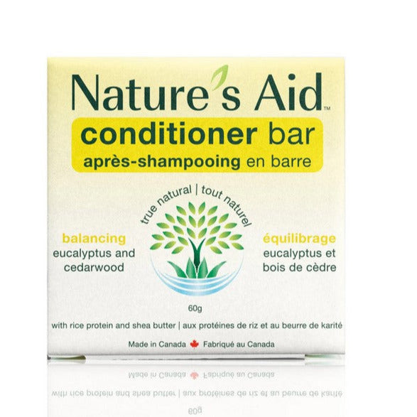 This Balancing Eucalyptus Cedarwood conditioner bar from Nature's Aid deeply hydrates and softens your locks, leaving them silky-smooth and manageable. It's perfect for all hair types and is color-safe.