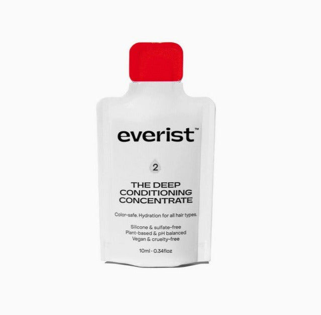Everist Deep Conditioning Concentrate Sample eco-friendly conditioner in recyclable 10ml pouch