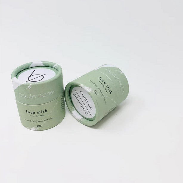 Canadian made eco friendly bottle none natural face stick 22 g for normal to oily skin in compostable tube 