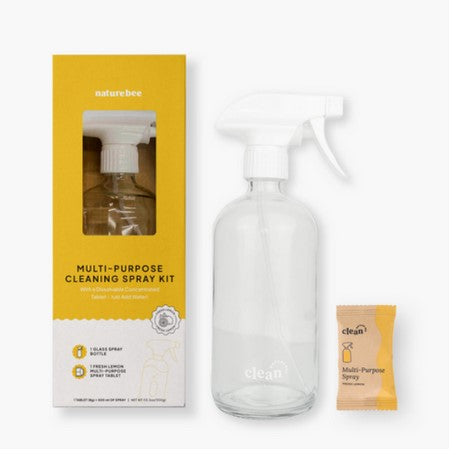 Just fill your Nature Bee Clean spray bottle with warm water, drop in your fresh lemon concentrated cleaner tablet, wait for the tablet to dissolve, then it is ready for use!