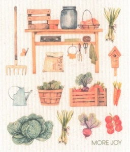 Gardening More Joy Swedish Dishcloth