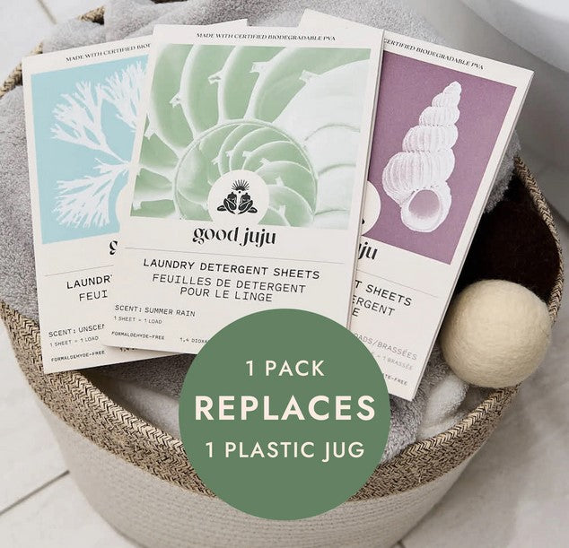Good Juju Laundry Detergent Sheets Replace Plastic Jugs Sustainable Laundry