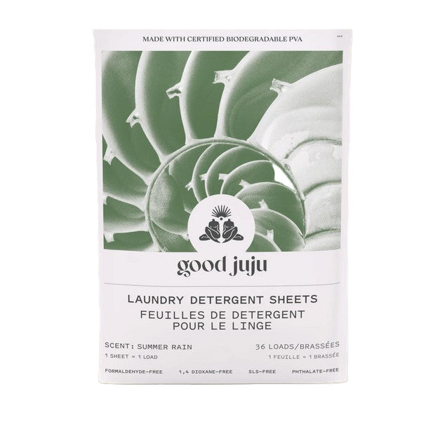 Good Juju Summer Rain Laundry Detergent Sheets 36 Loads Plastic-Free