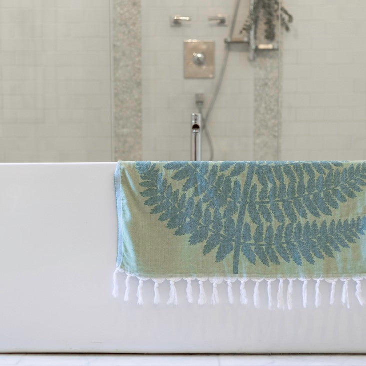 Turkish Cotton Body Towel - Fern in Green