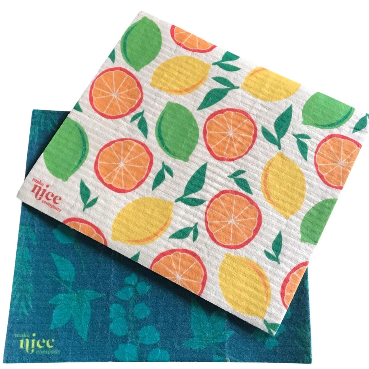 Each Make Nice Company sponge cloth in this two pack can replace up to 40+ rolls and absorb up to 15x its own weight in liquid, about 3/4 of a cup! 