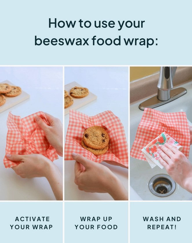 Pink Beeswax Wrap Set