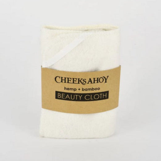 Made from 55% hemp and 45% bamboo (OEKO-Tex 100 Standard) this ivory beauty cloth made in Canada by Cheeks Ahoy is 11"x10".