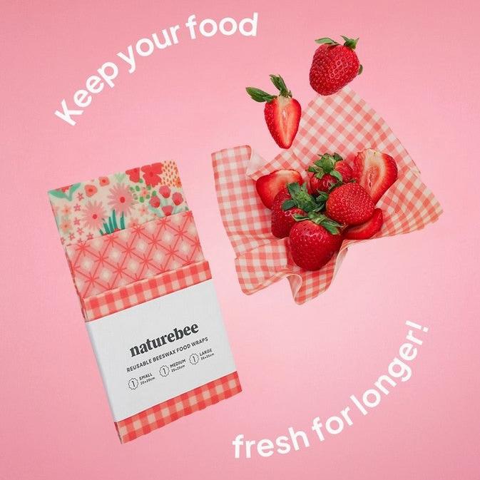 Pink Beeswax Wrap Set