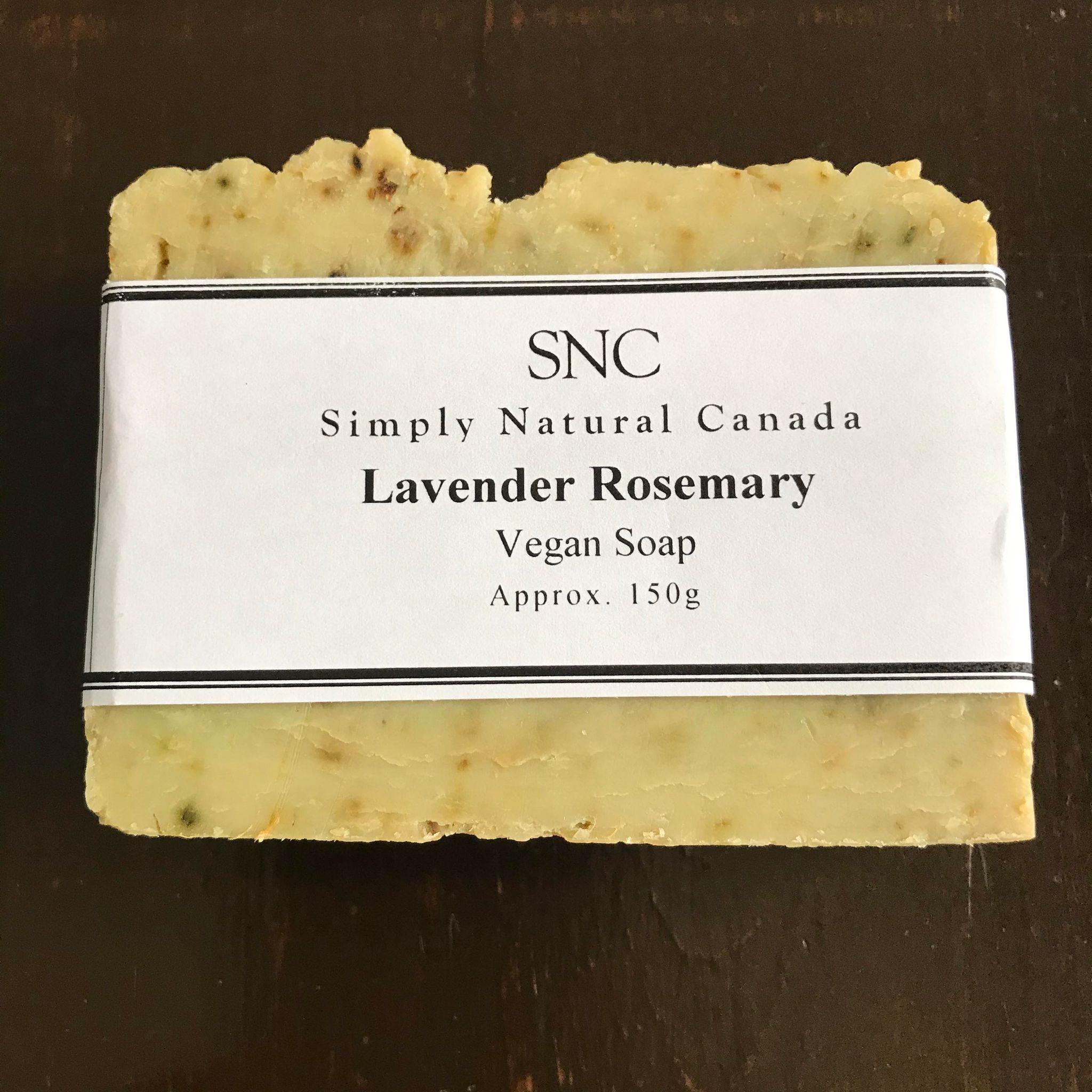 Lavender rosemary rectangle vegan soap made in Canada by Simply Natural Canada