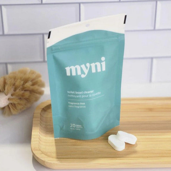 Cruelty-free and safe for septic systems, this Canadian made myni toilet bowl cleaner compostable pouch of 20 tablets is the perfect choice for a sparkling clean toilet without compromising your commitment to sustainability.