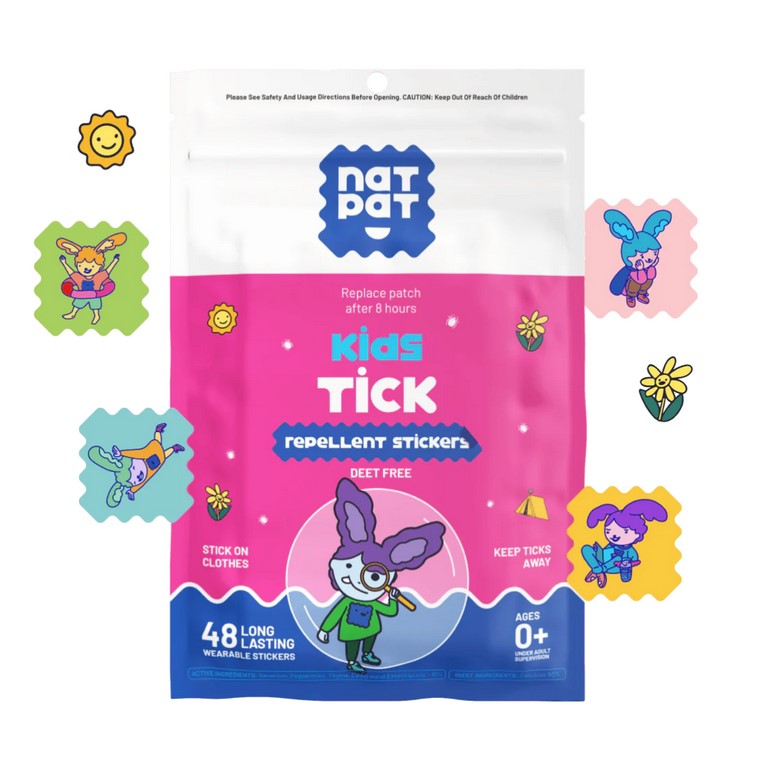 Say goodbye to ticks and hello to outdoor fun with NATPAT’s Tick Repellent Stickers! Each pack contains 24 FUNctional stickers that playfully patch up life’s little problems while providing safe and effective tick protection.