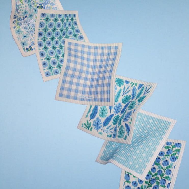 Blue Nature Bee Sponge Cloth Set