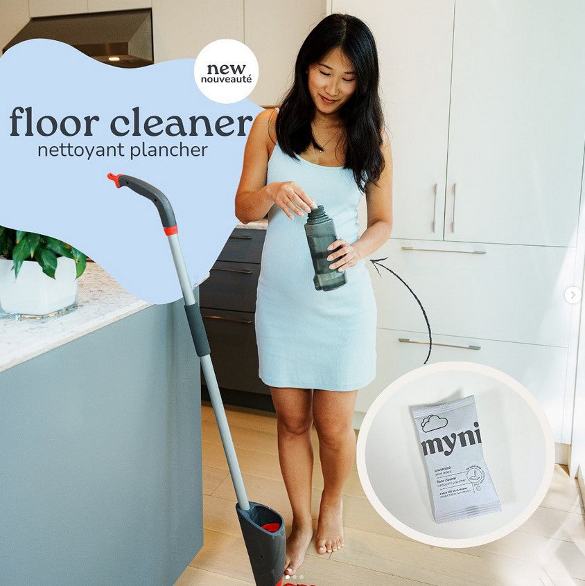 To use this new Canadian made floor cleaner tablet by myni simply add the tablet in your jet mop refill bottle. Then fill the bottle with 500 mL of warm to hot water. Close the bottle and mix gently by inversion to help the tablet dissolve well. Wait 10 minutes for the product to be ready for use. Start cleaning.