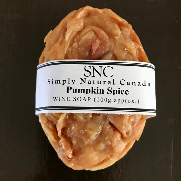 simply natural canada oval pumpkin spice wine soap made in with ontario pumpkin wine