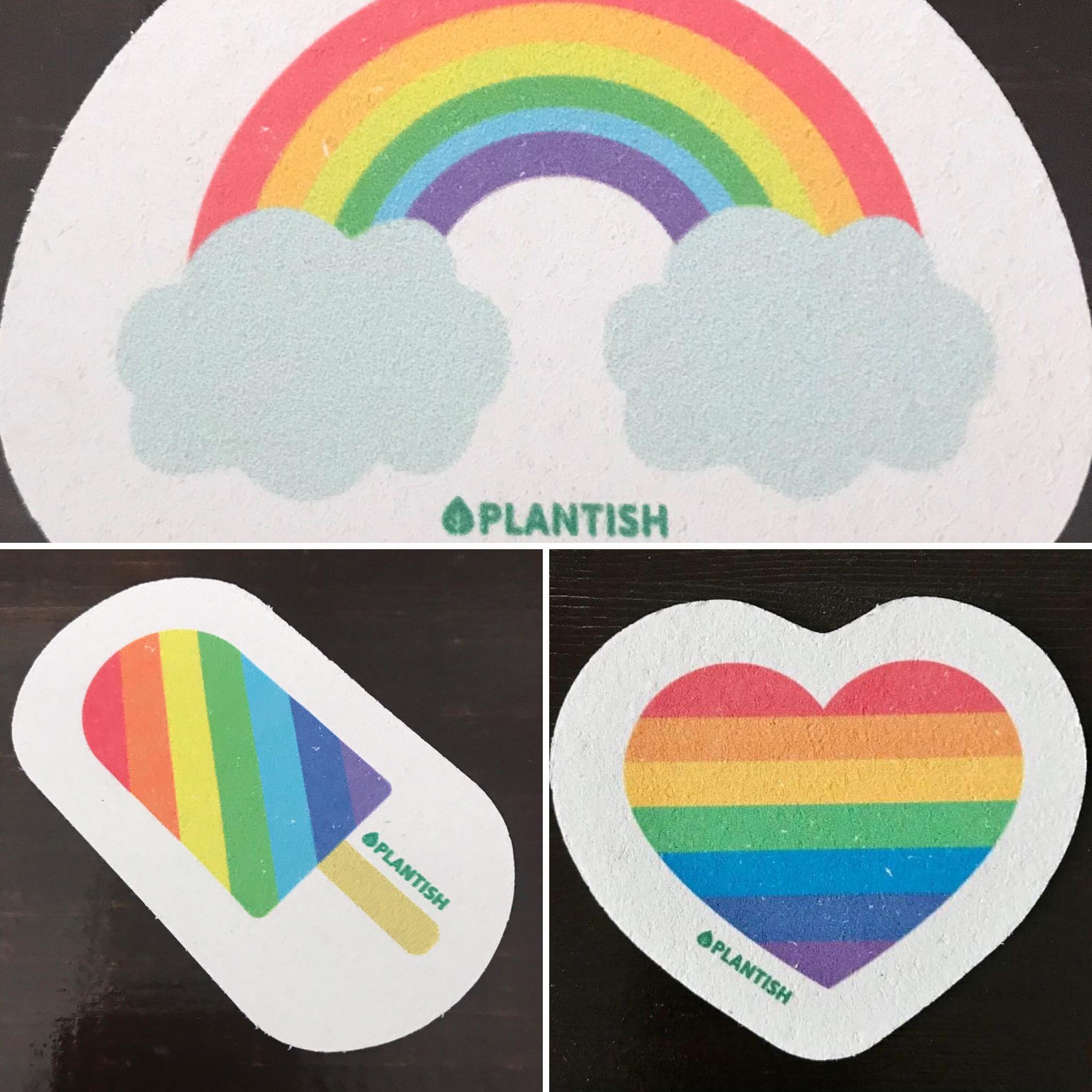  These LGBTQ+ Pride Pop-up Sponges are a limited feature collection from the Canadian brand Plantish to celebrate Pride Months around the globe