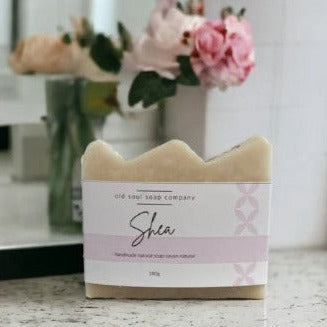 This Shea Butter Artisan Soap from the Old Soul Soap Company is gentle enough for baby's soft skin.  