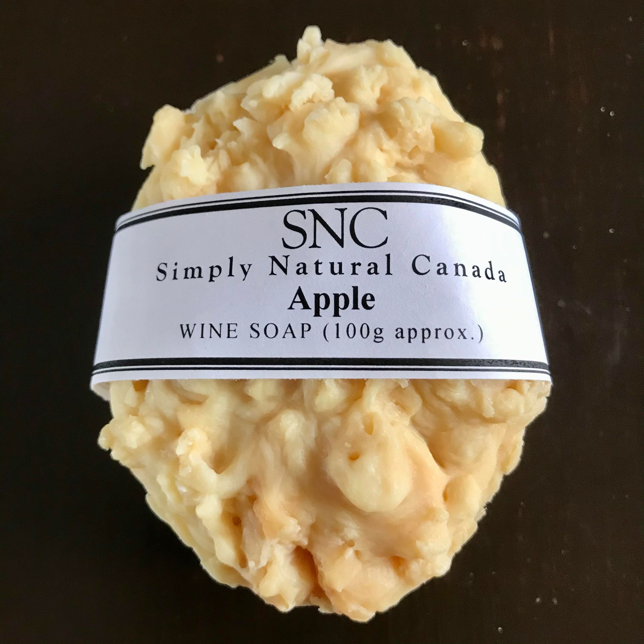 oval apple vegan wine soap made with ontario apples