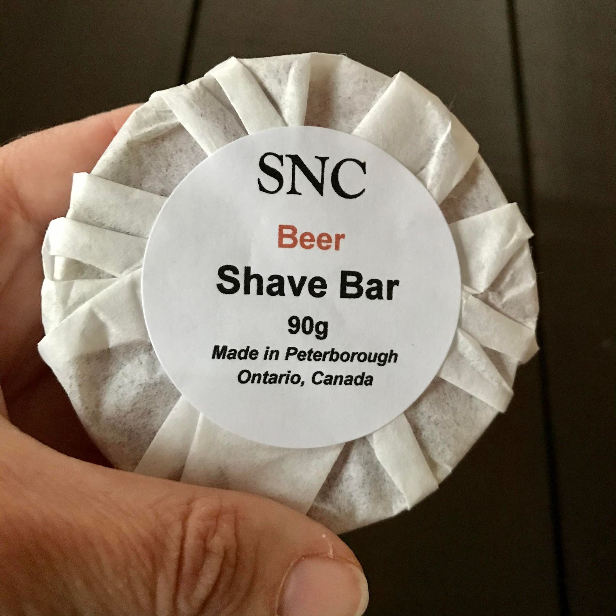 Vegetable glycerine beer shave bar made in Canada by Simply Natural Canada