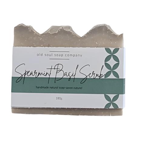 old soul soap company spearmint basil scrub soap made in canada