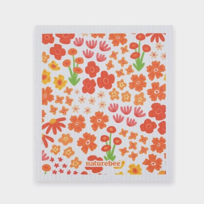 Orange Nature Bee Sponge Cloth Set