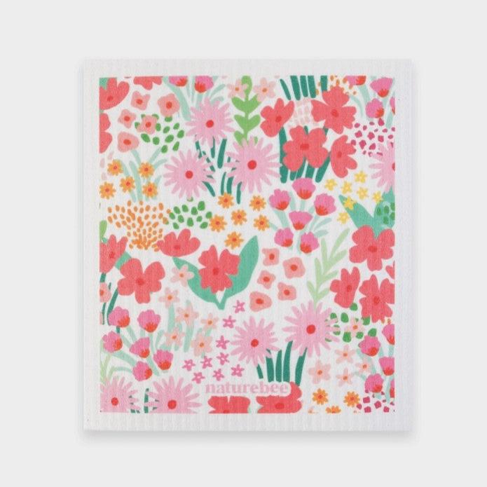 Pink Nature Bee Sponge Cloth Set