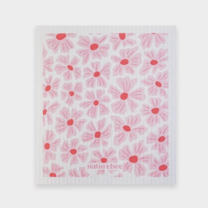 Pink Nature Bee Sponge Cloth Set