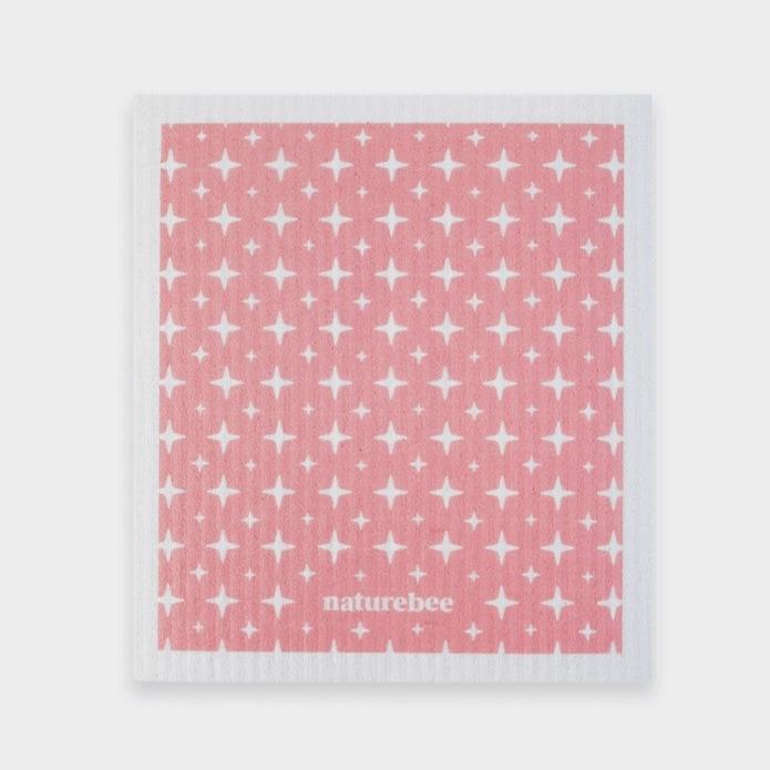 Pink Nature Bee Sponge Cloth Set