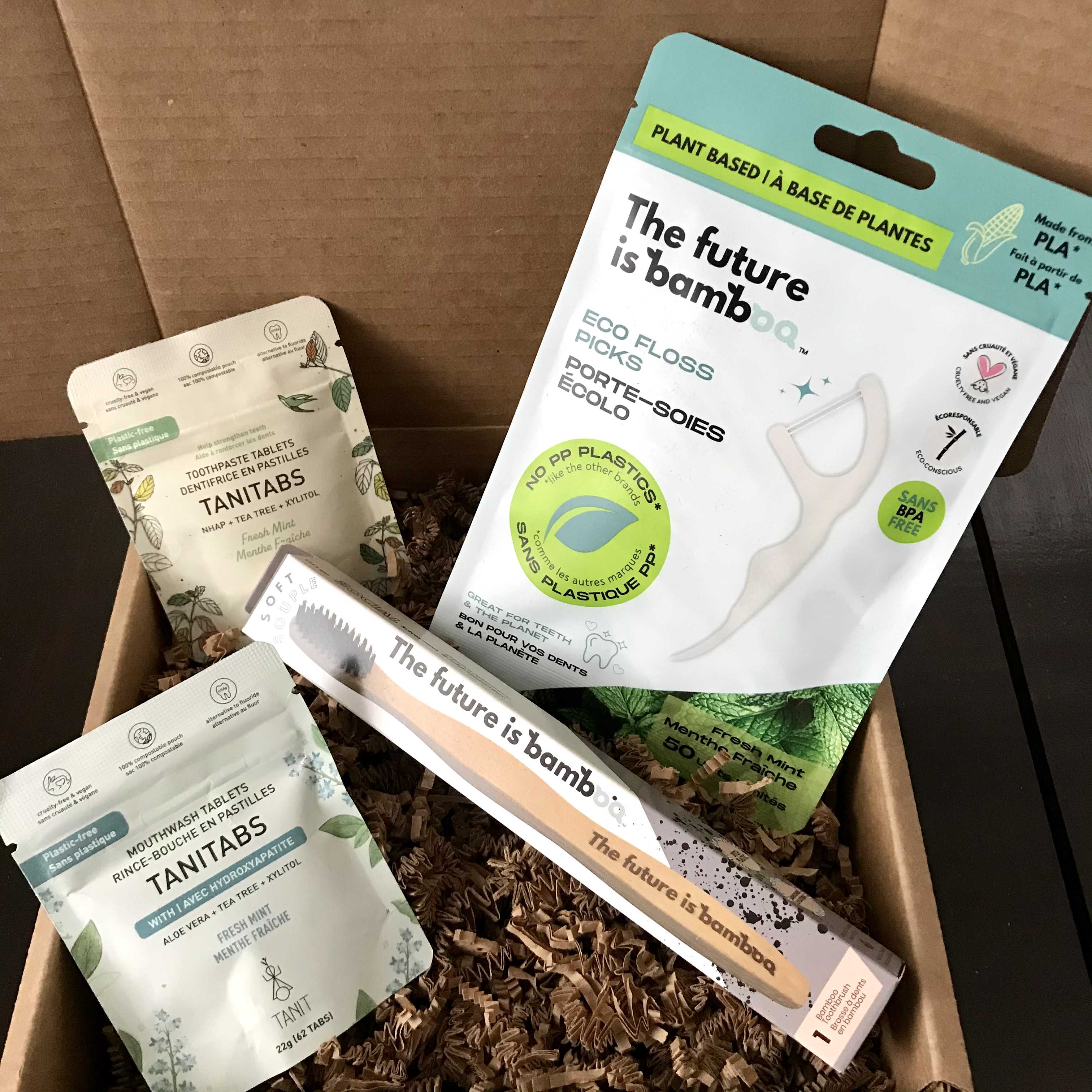Introducing the Tanit Oral Care Kit – your gateway to sustainable and eco-friendly dental hygiene. This thoughtfully curated kit brings together four essential dental care items from renowned Canadian brands Tanit Botanics and The Future is Bamboo, ensuring a zero-waste approach to oral health.