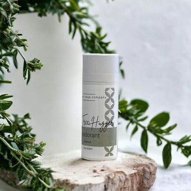 Introducing Tea Tree Hugger Deodorant made in Canada by The Old Soul Soap Company is scented with tea tree, peppermint and lavender essential oils. 