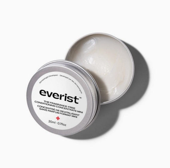 Everist Fragrance Free Conditioning Concentrate Mini 20ml – dermatologist-tested, hypoallergenic, eco-friendly conditioner tin for sensitive scalps