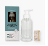 Just fill your Nature Bee Clean glass foamer pump bottle spray bottle with warm water, drop in your unscented concentrated hand soap tablet, wait for the tablet to dissolve, then it is ready for use!