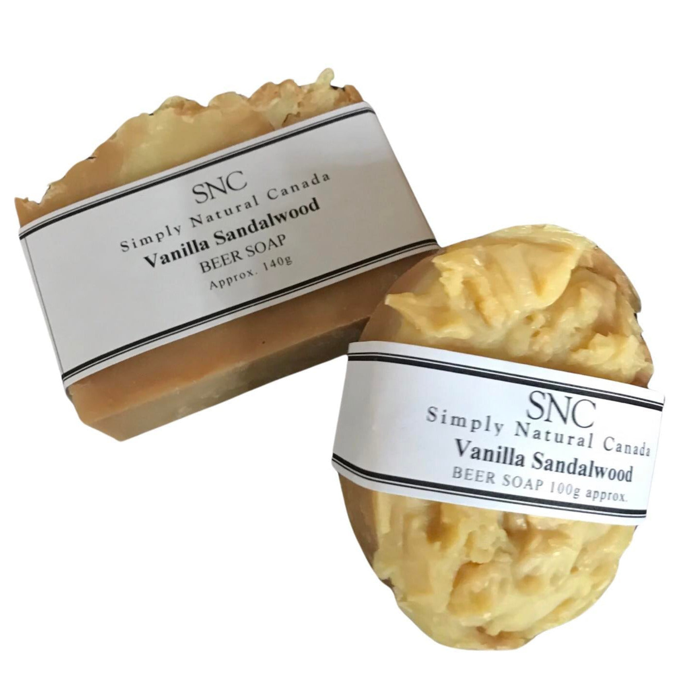 Vanilla sandalwood beer soaps handcrafted in Canada with local craft beer by Simply Natural Canada