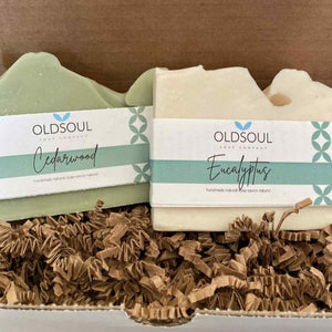 Winter White & Green Soap Gift Box