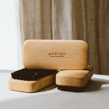 Wooden nail brush ideal for gardeners by Goldrick Natural Living brush is the perfect alternative to plastic nail brushes