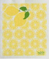 light yellow lemon slices wet it cloth made in sweden