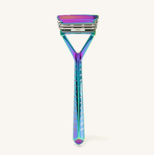 This Prism Leaf Razor Leaf Shave offers a pivoting head and a close shave