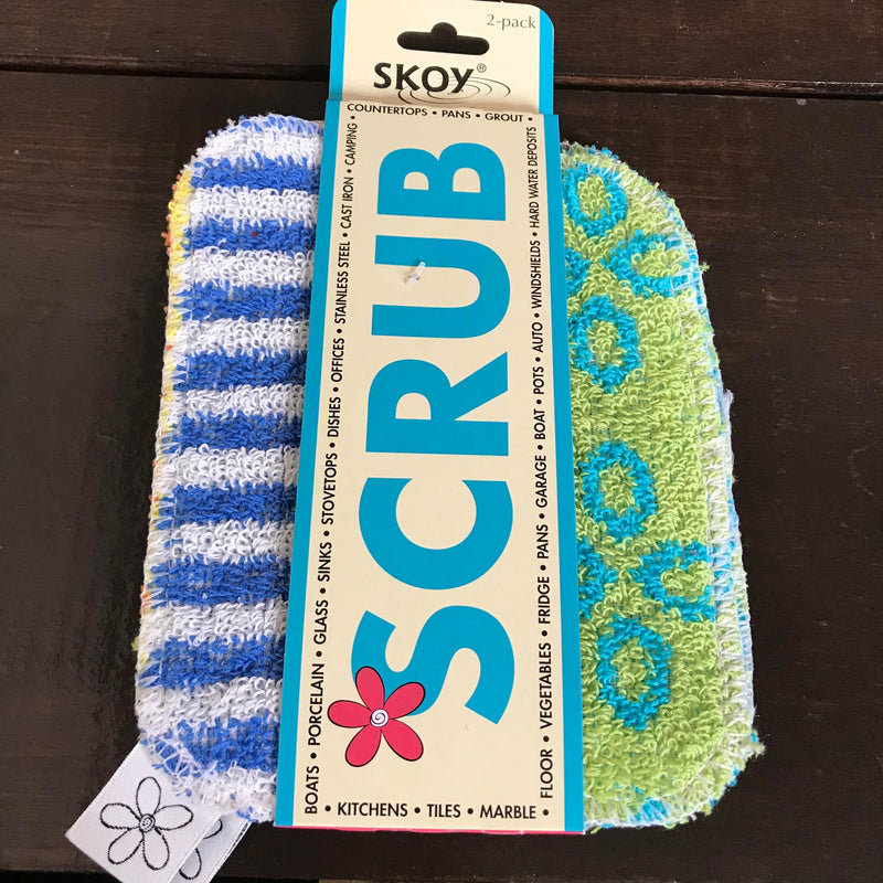 Set of two Skoy Scub Cloths in assorted patterns and colors