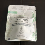 Canadian made fresh mint with activated charcoal Tanitabs in a 22g (62 tabs) compostable pouch