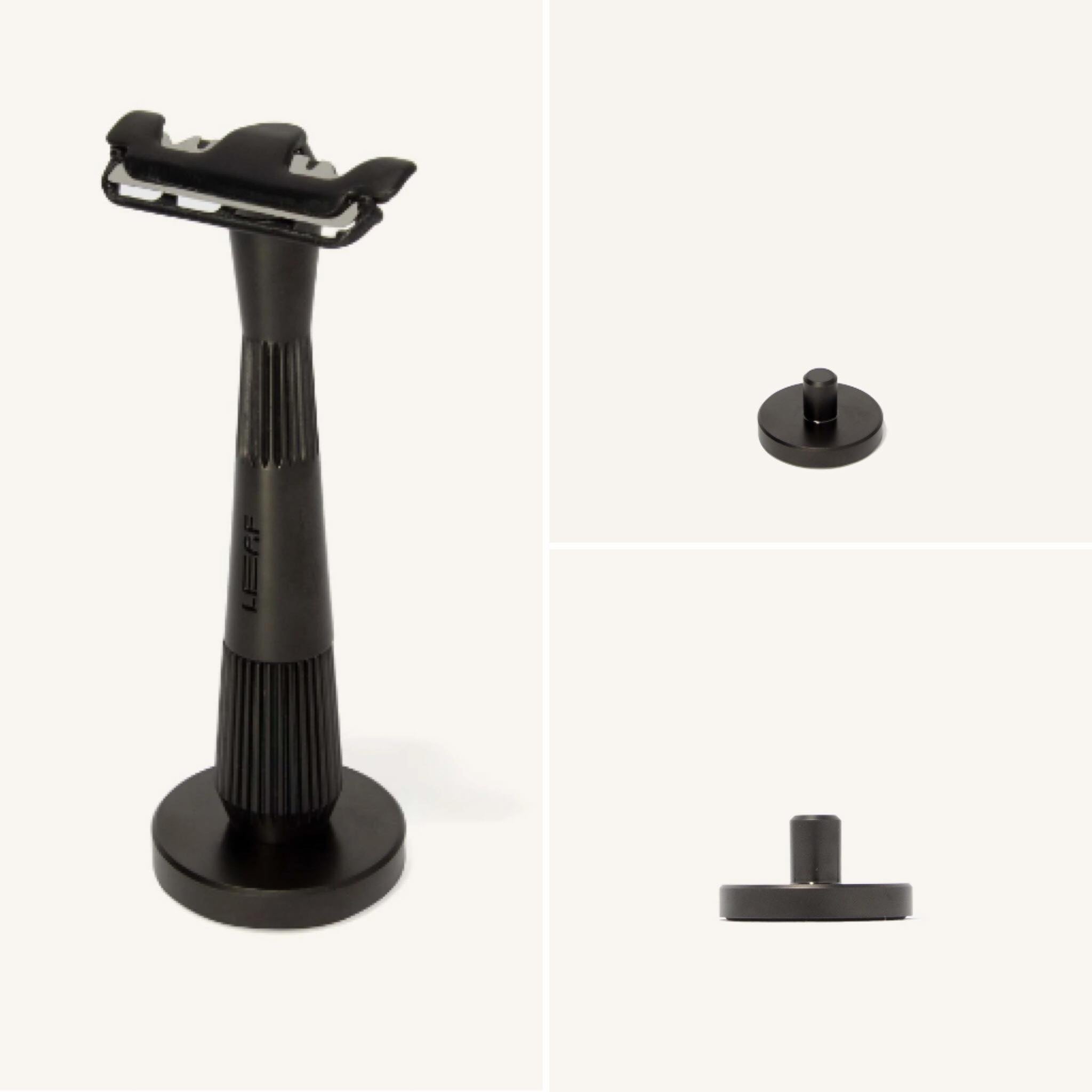 Display your black Twig (or Thorn) razor proudly in this convenient stand designed with helpful features like an embedded rubber foot so that it stays in place.