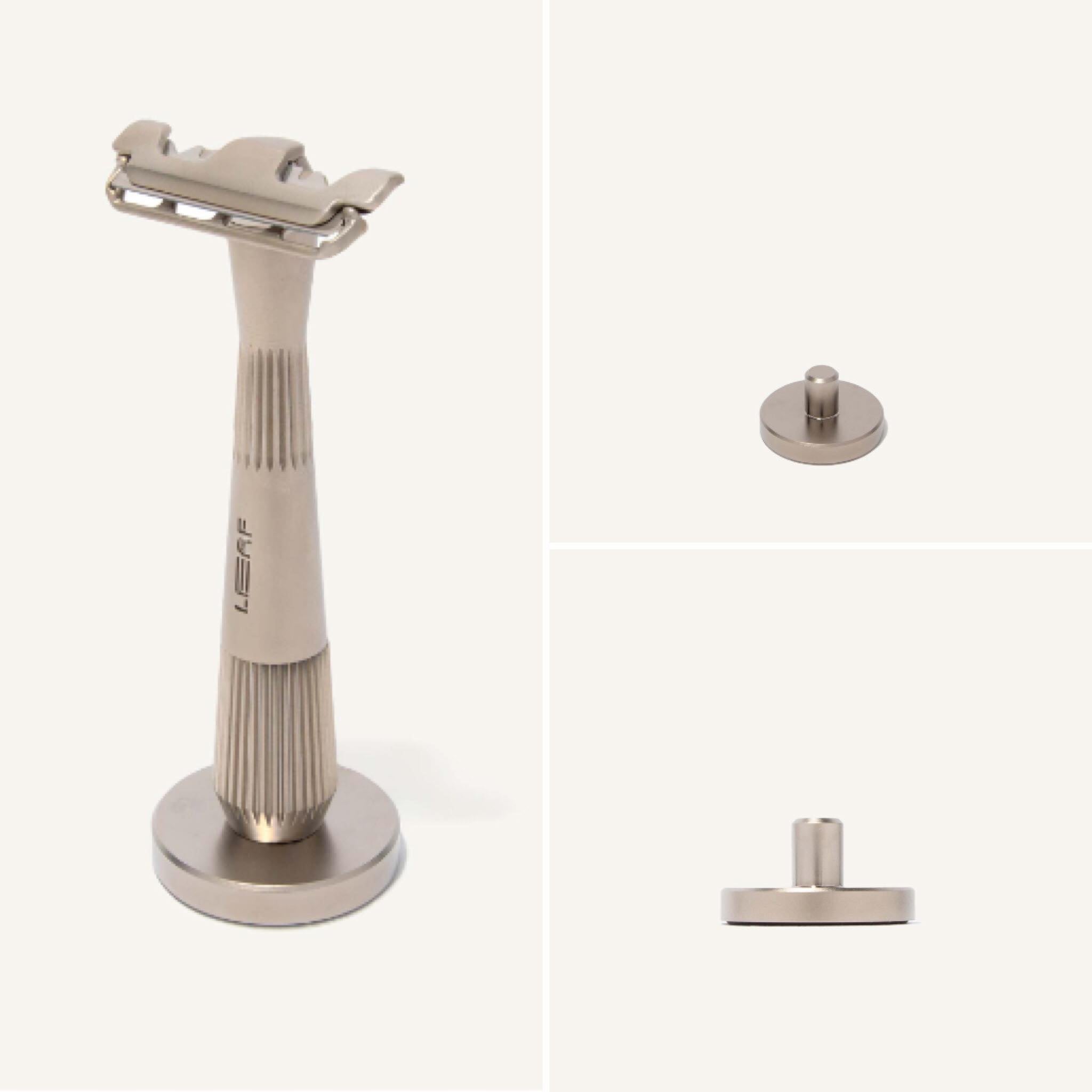 Display your silver twig or thorn razor proudly in this convenient stand designed with helpful features like an embedded rubber foot so that it stays in place.